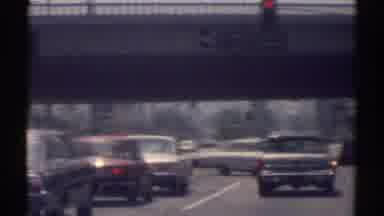 Woodland Hills California (1969): Old Cars On Highway Driving On Holland Drive