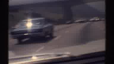 Woodland Hills California (1969): The Rear Of A Impala Driving On A Highway