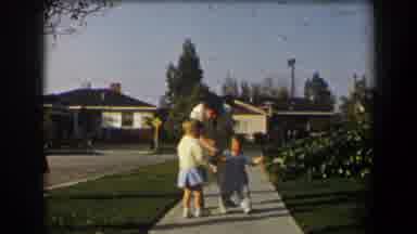 California (1958): A Family Playing Together On A Beautiful Sunny Day