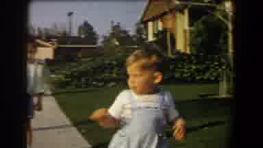 California (1958): Older Sister With Old Fashioned Skirt Plays With Her Younger