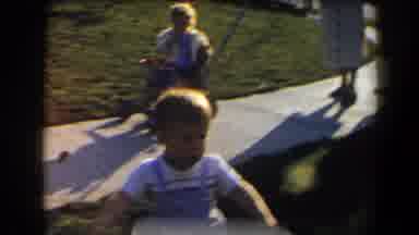 California (1958): Women Pushing A Baby In A Stroller And A Toddler Walking Ahead