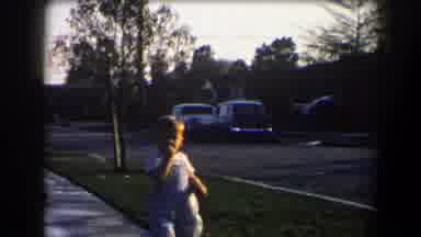 California (1958): Young Boy Crawling And Walking On A Sunny Day