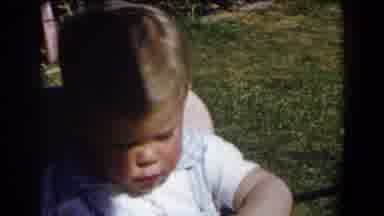 California (1958): Baby Offers His Hand To Someone