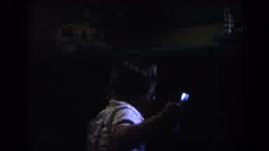California (1958): Young Child Holding Flashlight Walks Looks Up And Discovers A