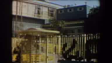 California (1958): A Blue Painted House With Impressive Garden And Blue Benches