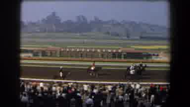 California (1958): Preparing For The Horse Derby Race The Jockeys Begin To Line Up