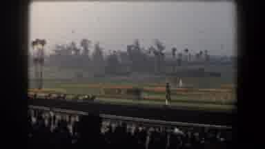 California (1958): A Cloudy Day And People Watching Horse Race