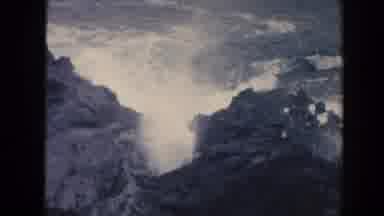 Hawaii (1961): Old Video Of Waves Crashing On A Dark Rocky Beach