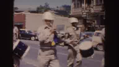 South Dakota (1954): Men On Horseback Being Conducted By Band