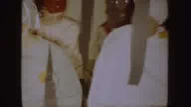 South Dakota (1954): People Gathered Costume Party Masks Man Wearing Clown Costume