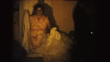 South Dakota (1954): Woman Carrying Out A Large Petticoat To A Younger Female And