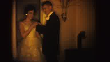 South Dakota (1954): Bride And Groom Seen Groom Is Pinning A Flower Brooch In Her