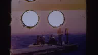 South Dakota (1954): Wide Shots Of Red Motor Boat In Lake At Dock And Surrounding