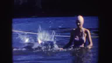 South Dakota (1954): Women With Hair Caps On Swimming And Doing Handstands In Lake