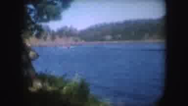 South Dakota (1954): A Boat Is Pulling Someone Doing Water Ski In A River With