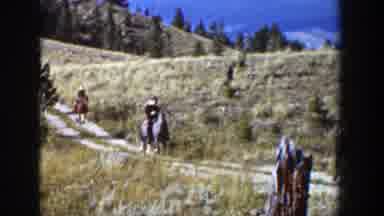 Wyoming (1939): The People Walking A Top Of The Horse Up On The In Mountain And
