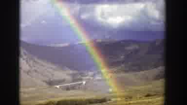 Wyoming (1939): A Rainbow Appeared From The Sky To The Ground In A Lonely Desert