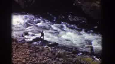 Wyoming (1939): Standing Before And Driving Past A Rapid Stream In The Mountains