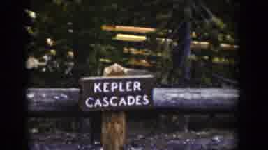 Wyoming (1939): Natural Water Falls From A Rocky Mountain At Kepler Cascades
