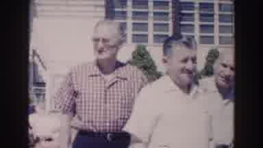Miami Florida (1960): Senior Men Interacting With Each other Near A Pool With