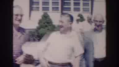 Miami Florida (1960): Group Of Old Men Talking Near A Pool Side Surrounded By