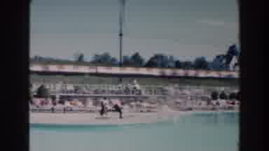 Miami Florida (1960): Viewing A Cross-Section Of The Surroundings Of A Still Lake