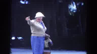 Miami Florida (1960): Lady In Hat Carrying Bags Talking Gesturing While Walking