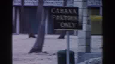 Miami Florida (1960): Private Cove And Beach At A Tropical Resort Cabana Area