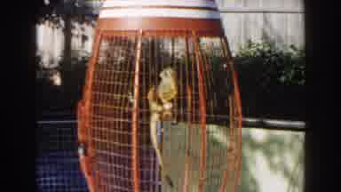 Miami Florida (1960): A Woman At The Beach House With A Monkey In A Cage