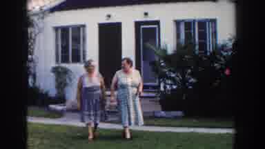 Miami Florida (1960): Two Old People Who Are Friends Of Each Other Are Hanging Out