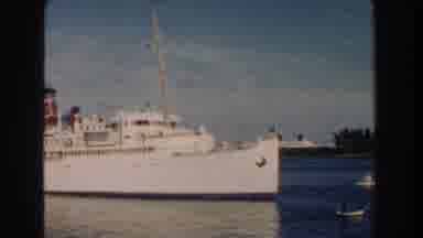 Miami Florida (1960): Large Beautiful Ship Sails To London