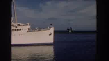 Miami Florida (1960): A Large White Ship Has Almost Reached Its Destination On