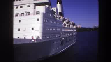 Sweden (1975): Big Type Of Ship Cruise On River With A Background Of Trees And A