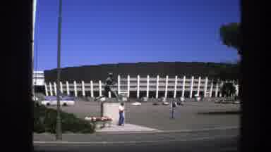 Sweden (1975): People Having A Walk In A Sunny Day Near A Football Stadium