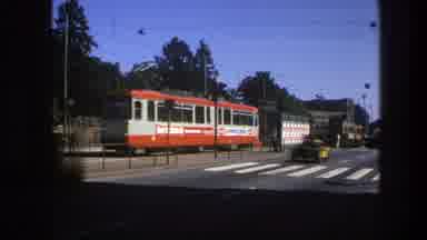 Sweden (1975): Old Footage Of A Working Tram Also Old Vehicles Driver Over A Zebra