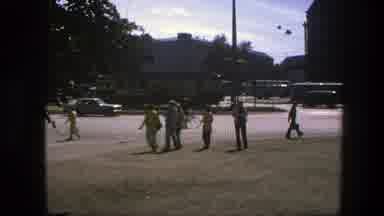 Sweden (1975): People Walk Across The Street To Get Ice Cream
