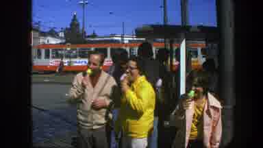 Sweden (1975): Eating Ice cream On A Cool Afternoon By The Downtown Bus Station