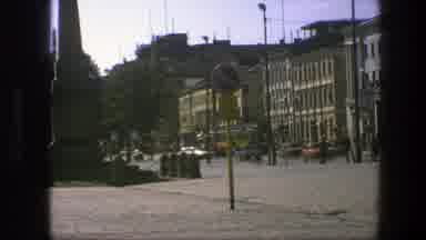 Sweden (1975): Pedestrians Walking Near Moving City Cars Toward Moving Ships Boats