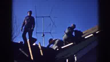 Nebraska (1958): Group Of Men Working On Construction On Top Of A Roof