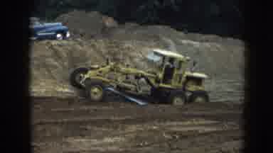 Nebraska (1958): Big Yellow Tractor Machine And Four Big Wheels Flattening The