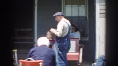 Nebraska (1958): Someone Waiting In Open Place Front House One Blue Pant Men