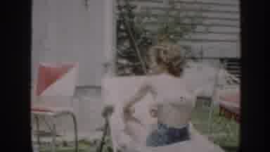 Nebraska (1958): Old Lady Friends Or Family Outside Enjoying Gathering With Food