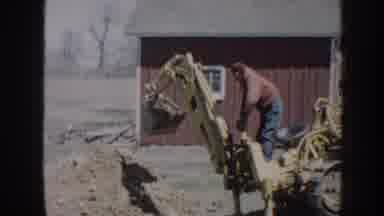 Nebraska (1958): Male Builder Decide To Use A Digger In His Own Property