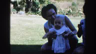 Michigan (1958): Beautiful Old Ladies In The Backyard Of Their House Holding A