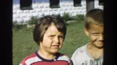 Michigan (1958): Three Boys Playing Outside Getting Dirty And Chewing Gum
