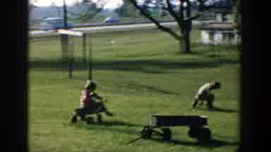Michigan (1958): Three Children Playing And Enjoy Their Car Ride