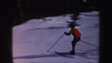 New York (1962): Person Skiing Down Slope On Sunny Day Trees In Distance That