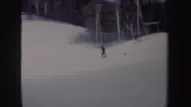 New York (1962): An Adult Is Skiing In A Snowy Mountain At The Daytime