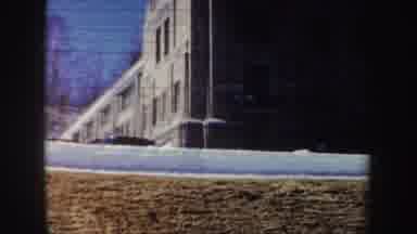 New York (1962): Two Story Building Is Seen From The Front Outside Outdoors In The