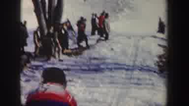 New York (1962): Competitive Ski Jumping In A Short Slope With A Crowd Watching
